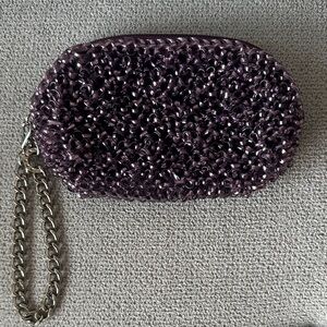 Anteprima Purple Silver Chain Wristlet